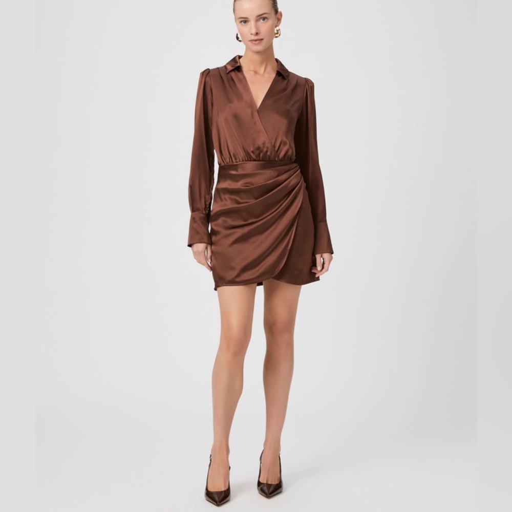 Paige Nyla Dress LANDSLIDE SILK SATIN size 2